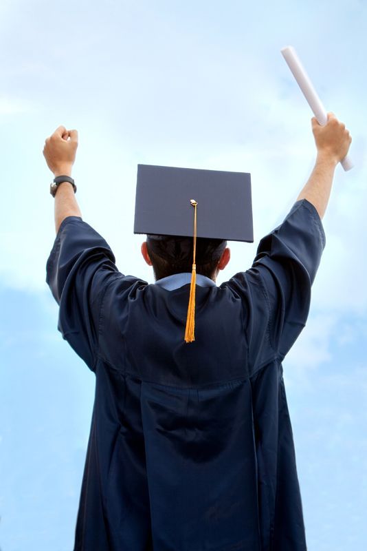 successful graduate man