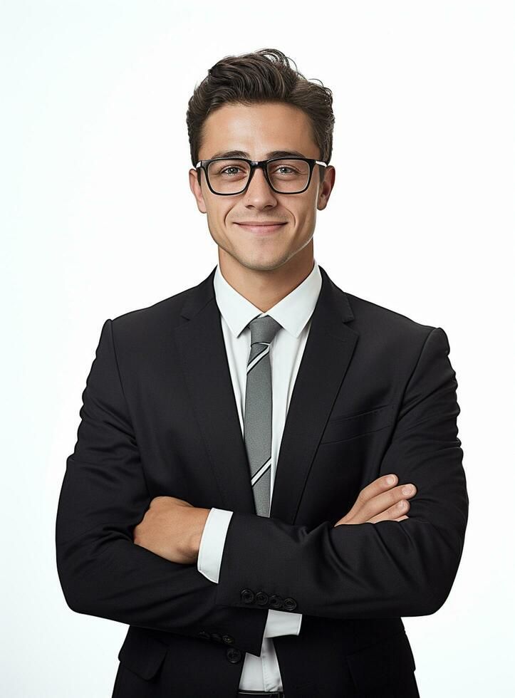 Download Ai Generative Photo Confident Young Businessman In Suit Standing With